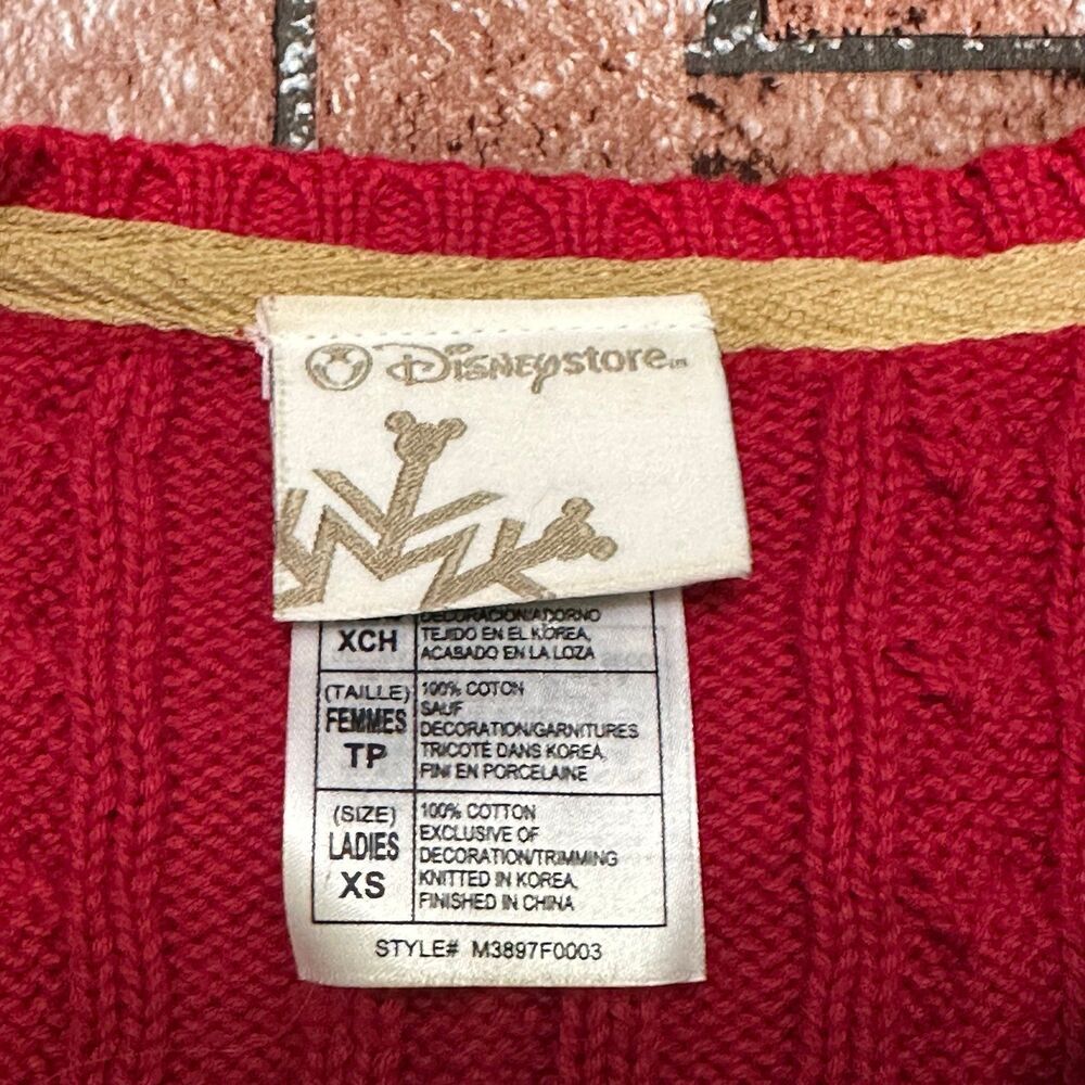 Disney Store Minnie Mouse cable knit Sweater XS - Picture 8 of 12